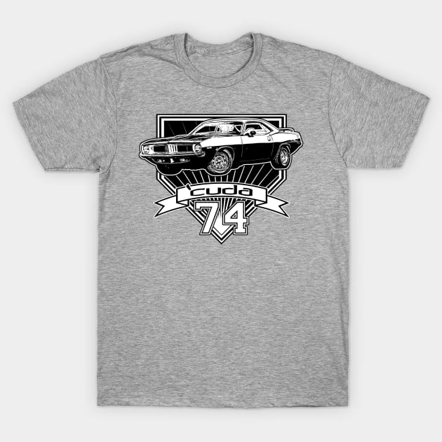 1974 Cuda T-Shirt by CoolCarVideos